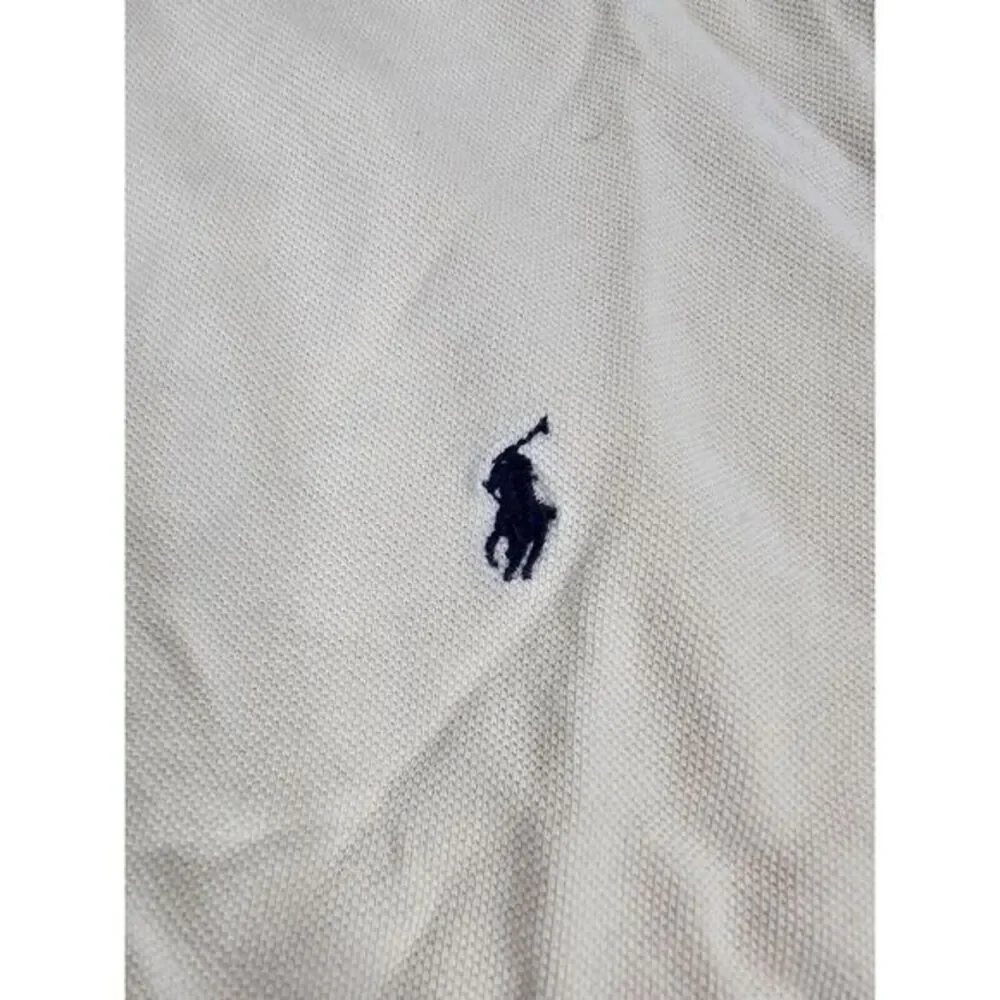 Vintage Polo Ralph Lauren Shirt Mens 2XL XXL White 100% Cotton Golf 80s 90s‎ Y2K